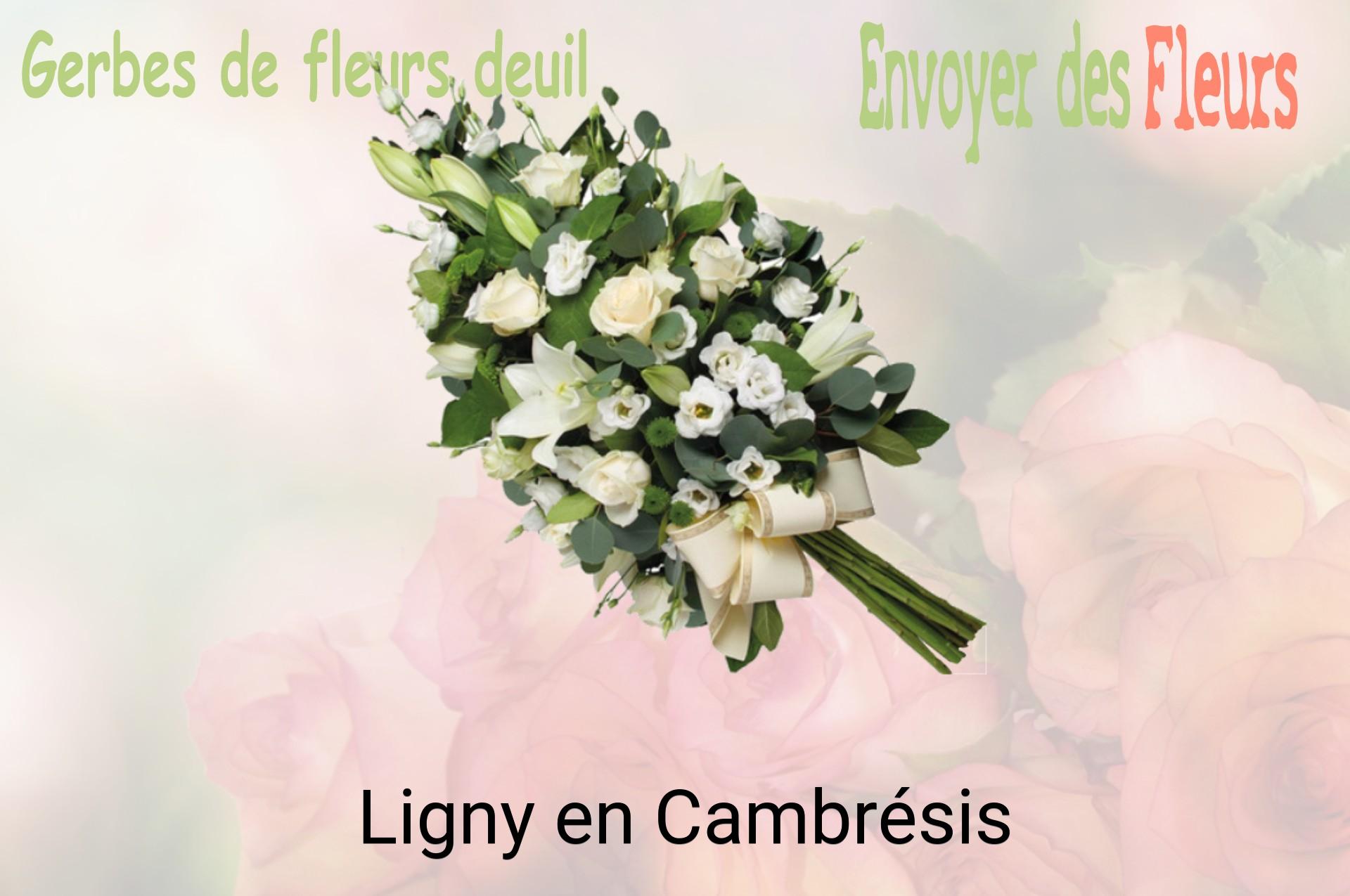 Gerbe de fleurs de deuil livrée à Ligny-en-Cambrésis